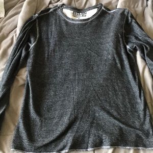 Dark grey long sleeve.